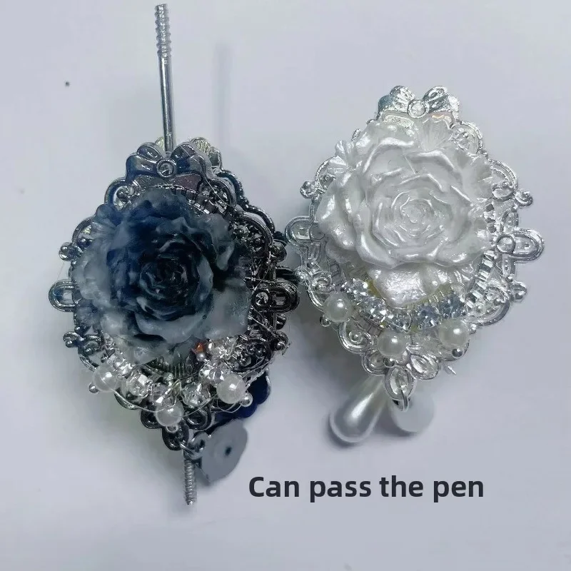 Wholse Hanmdmade Boutique Heavy Industry Double-sided Court Style Flower Alloy Pendant Bead Custom Y2K Accessories DIY Findings