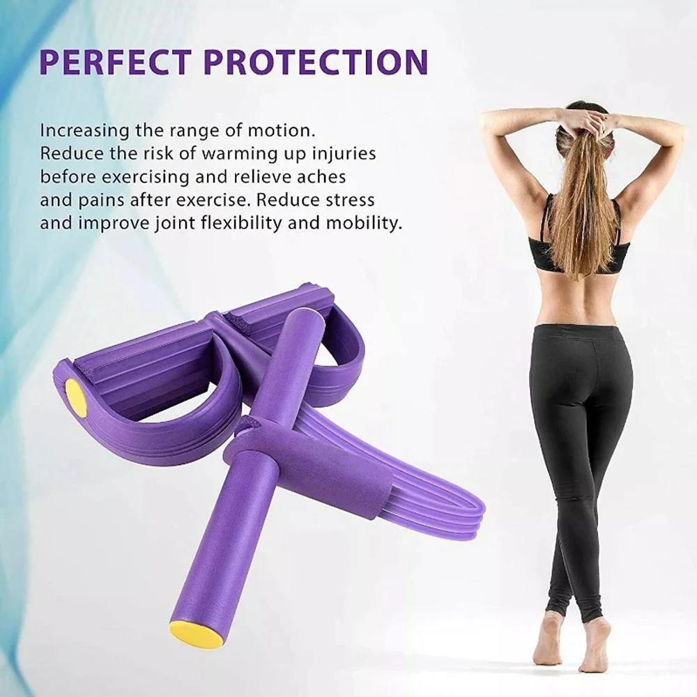 4/6 Tube Pedal Resistance Band Agility Training Yoga Pilates Accessories Gym Equipment for Home Bandas Elasticas Fitness Gym