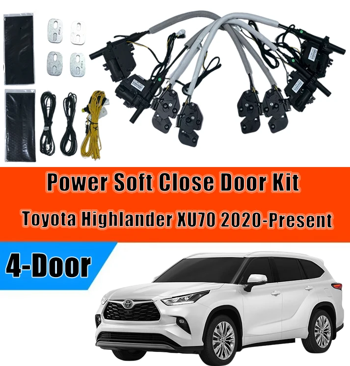 XCAR For Toyota Highlander XU70 2020-Present, Automatic Door Closing System with Electric Soft Close and Suction Lock