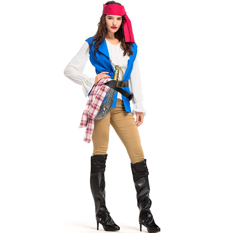 loween Couple Pirate Women's Costume Cosplay Par orm Stage Role-plang Pirate Set Clothes Ladies' Ethnic Wear