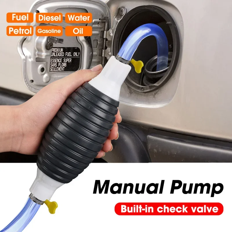 Hand Fuel Gas Oil Pump Car Transfer Pumping Sucker Tank Universal Liquid Gasoline Diesel Petrol  Emergency Manual Pump