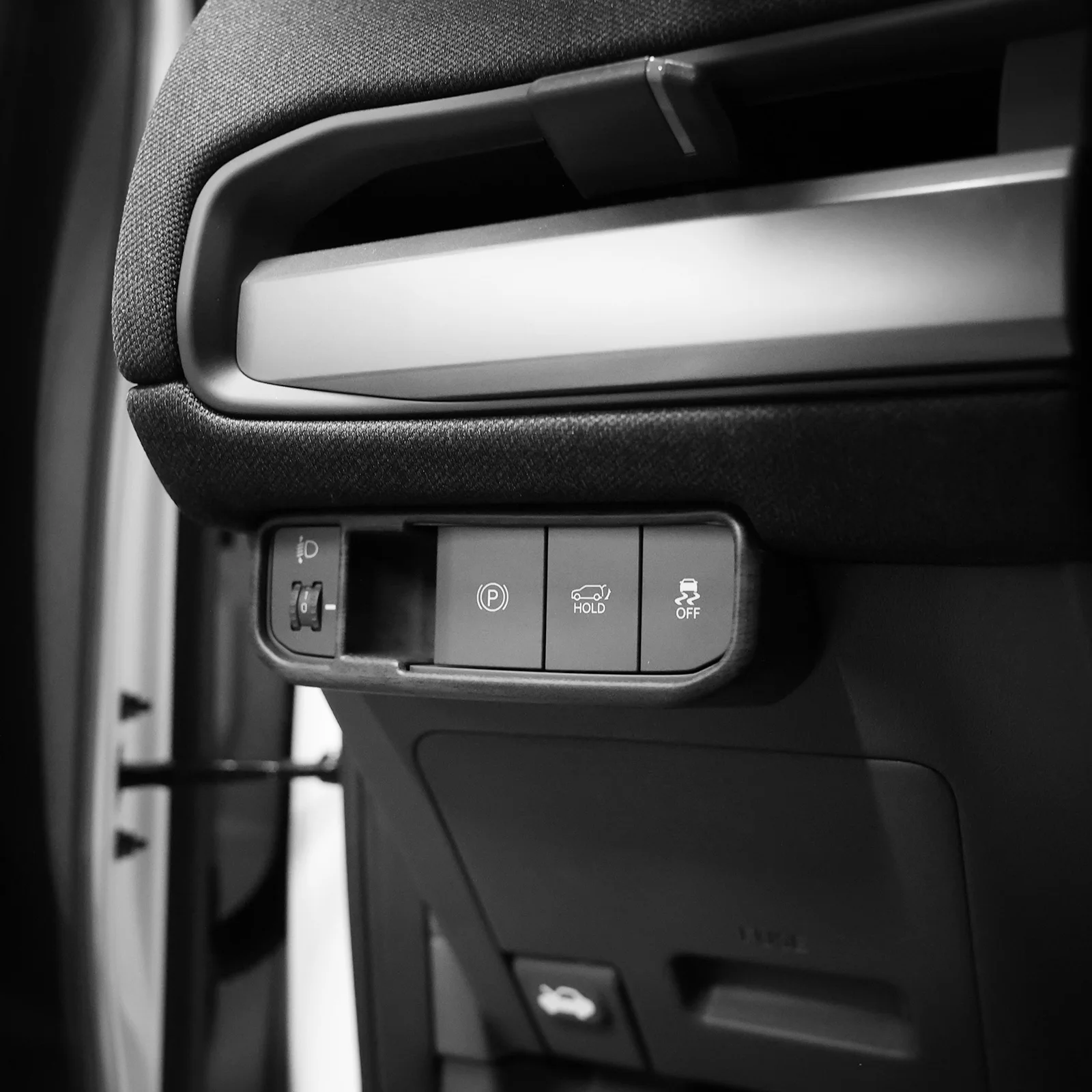 For Kia EV3 Carbon Fiber Wood Grain Style Headlight Lamp Light Button Cover Frame Trim Car Interior Decoration