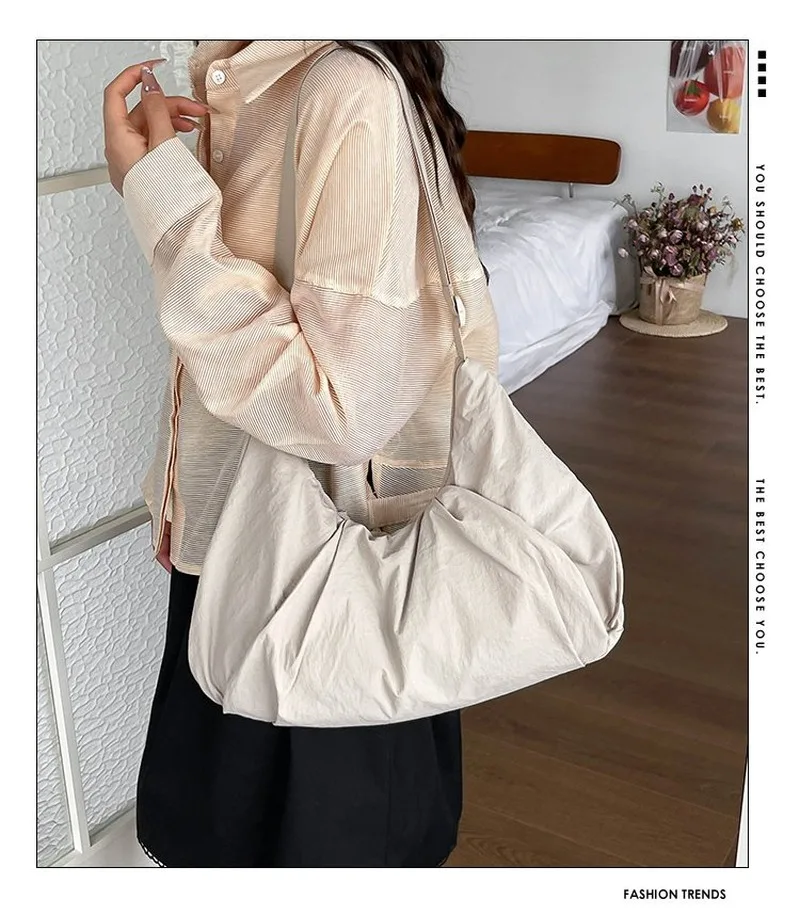 

Large Soft Hobo Shoulder Bag, Casual Daily Carry Tote for Women, Suitable for Commuting to Work, Weekend Shopping, Short Trips