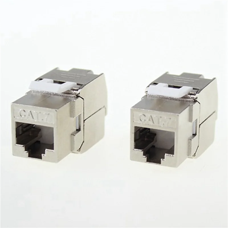 Exquisite-10 個ネットワーク RJ45 Cat7 キーストーン ジャック モジュール 360 度完全シールド RJ45 ソケット LSA ツール不要終端