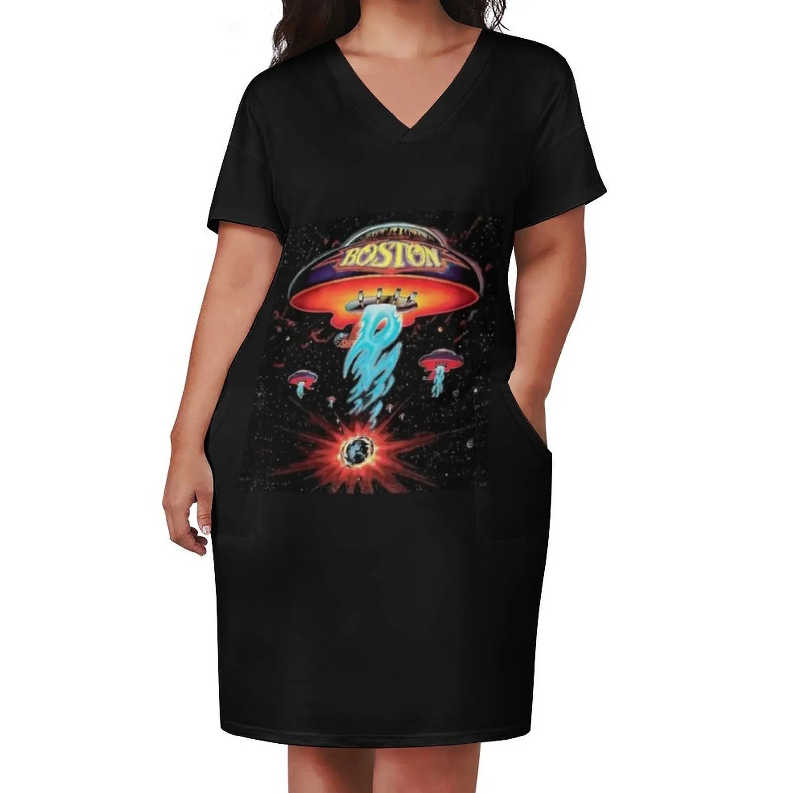 La mejor camiseta clásica Boston, vestido holgado con bolsillos, vestidos para ocasiones formales para mujer, trajes de playa para mujer