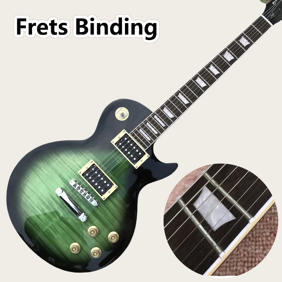 Made in China, LP Standard  Electric Guitar, Chrome Hardware,Frets Binding,Ebony Fingerboard, free delivery