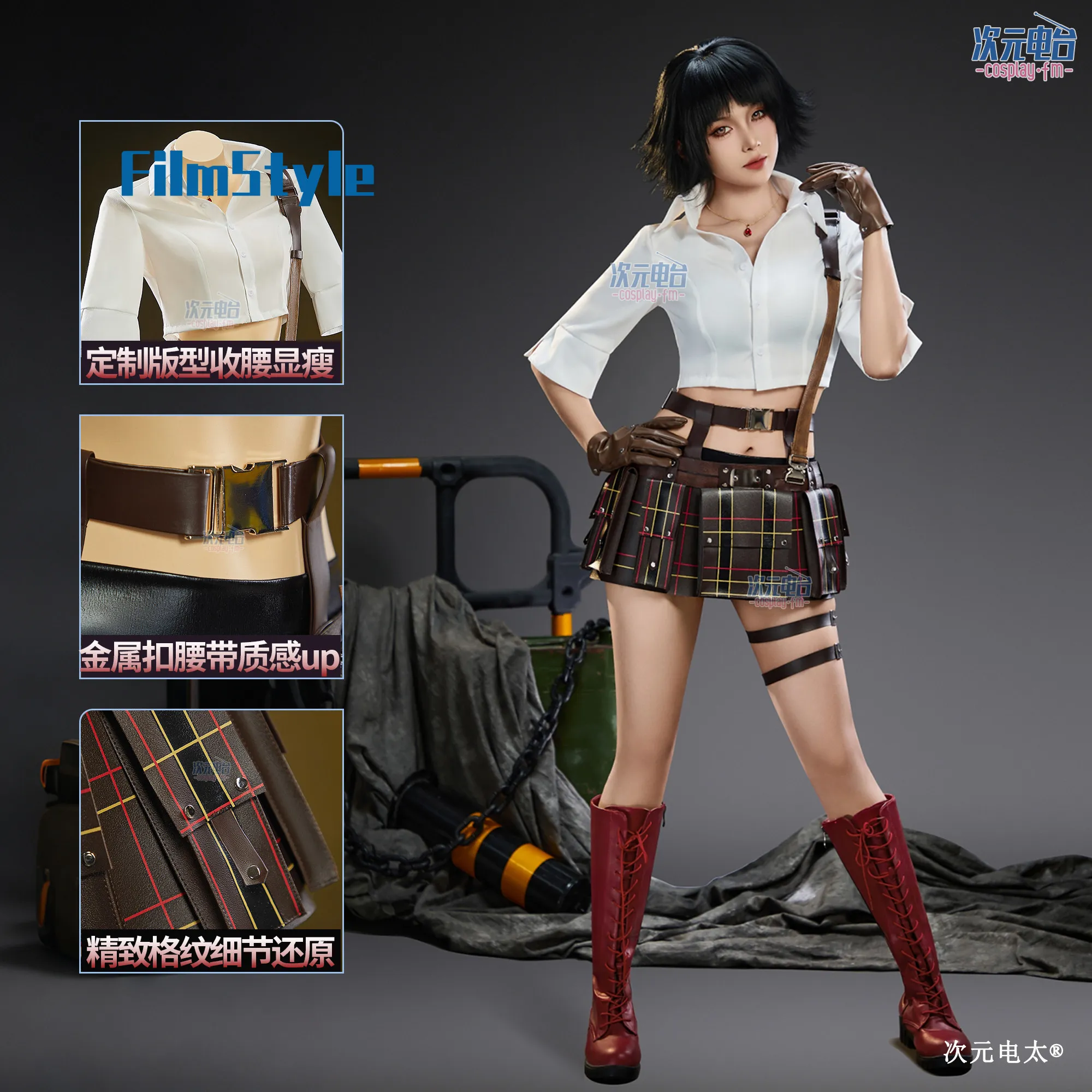 Game Devil May Cry Lady Cosplay Costume Uniform Halloween Carnival Party Christmas Play Role Clothes Clothing view 2