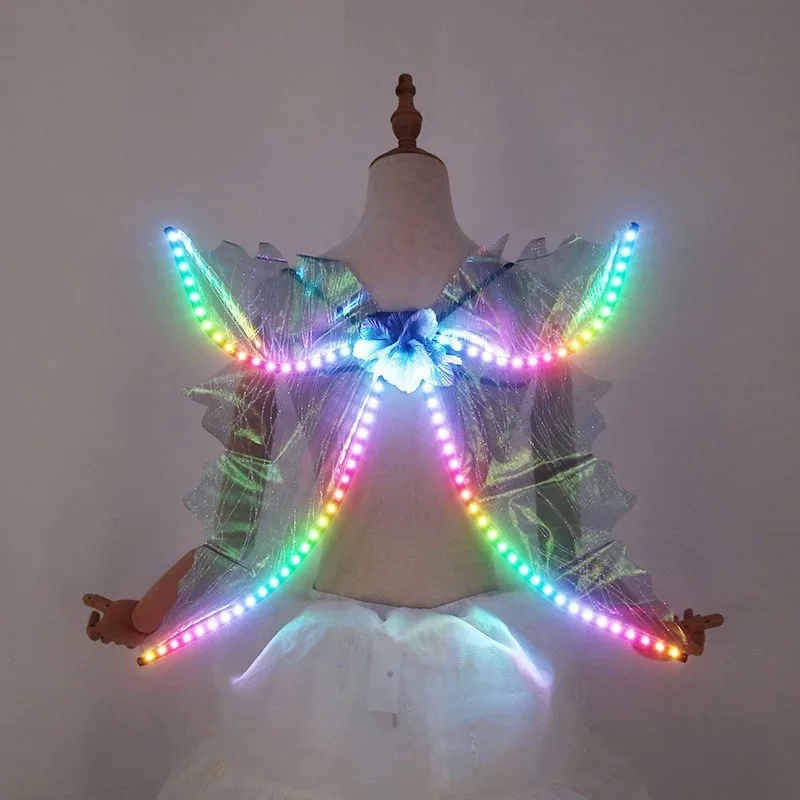 

Nightclub Party Gogo Dancer Outfit Women LED Luminous Bow Tie Coat Long Sleeve Light up Jacket Fancy Circus Stage Wear