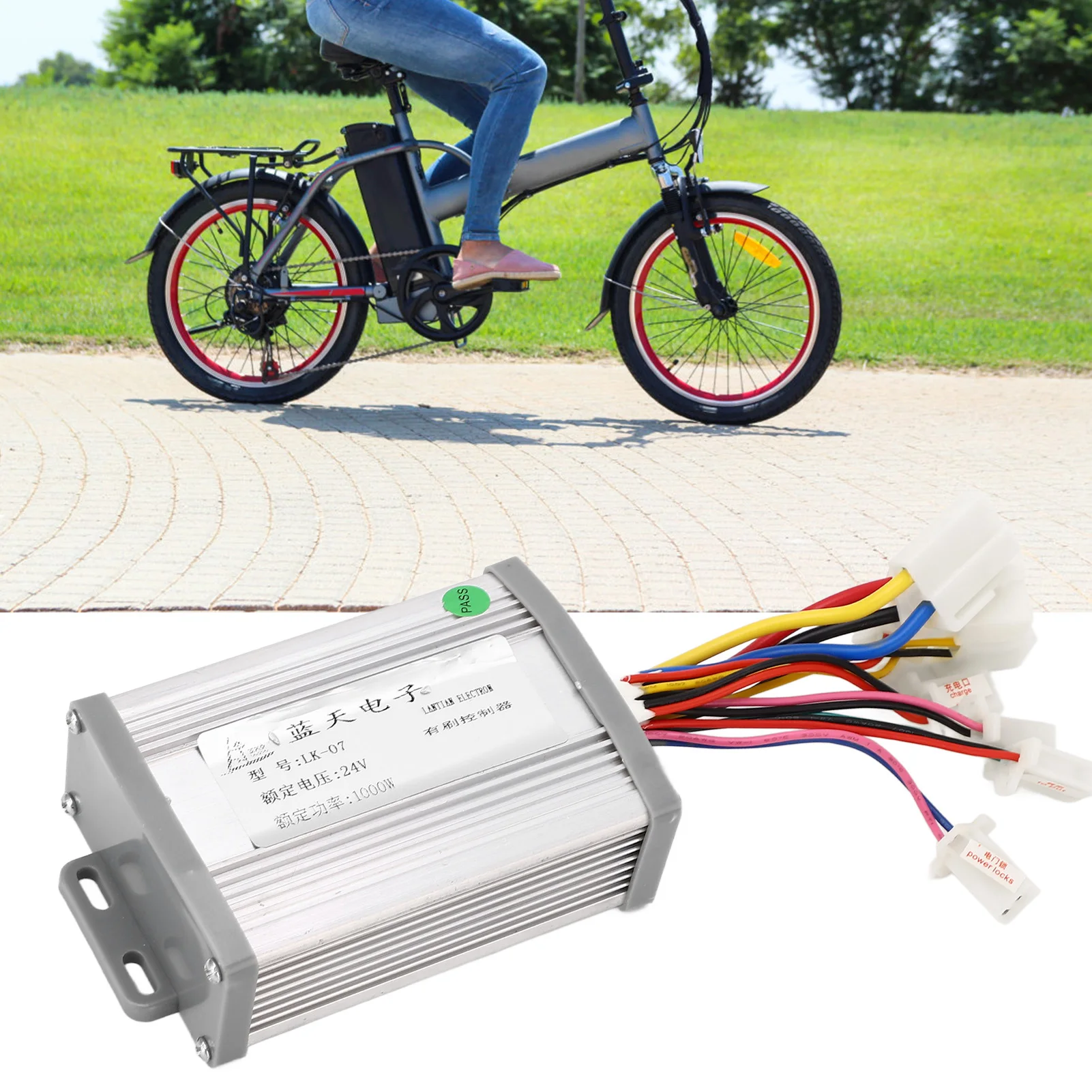 Electric Motor Controller Electric Speed Controller 24V 1000W Brushed Electric Conversion Part for Cycling Accessories