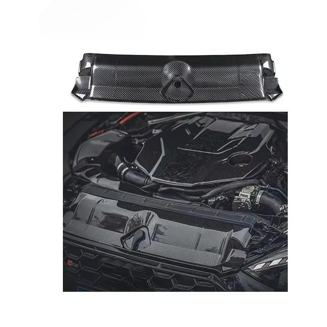 

A5/S5 B9 2.0T 3.0T 3k Twill Carbon Braided Gloss Dry Carbon Fiber Engine Water Tank Cover