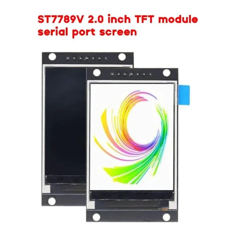 Unidade lcd oled tft de 2.0 polegadas, unidade ic st7789v 240rgbx320, interface de matriz de pontos para arduio, módulo de exibição lcd colorido