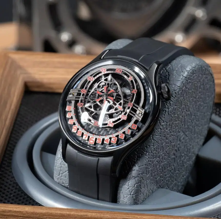 OBLVLO ساعة أوتوماتيكية للرجال 42 مللي متر تصميم جديد ساعة اليد الميكانيكية مضيئة 50 متر مقاوم للماء الياقوت الصغيرة الدوار الهاتفي