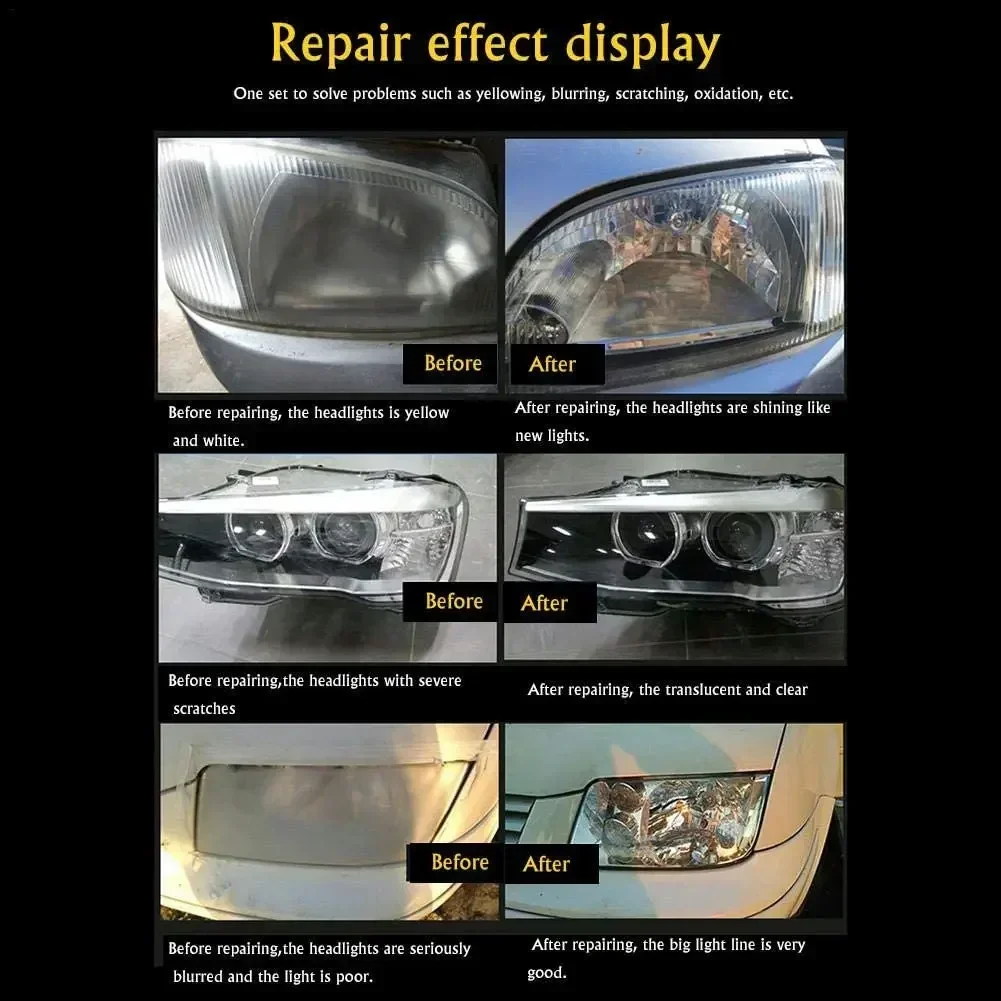 1L Car Headlight Polish restoration Kit headlight polishing cleaning Kit Anti-Scratch Hydrophobic Car Headlight Repair Polish