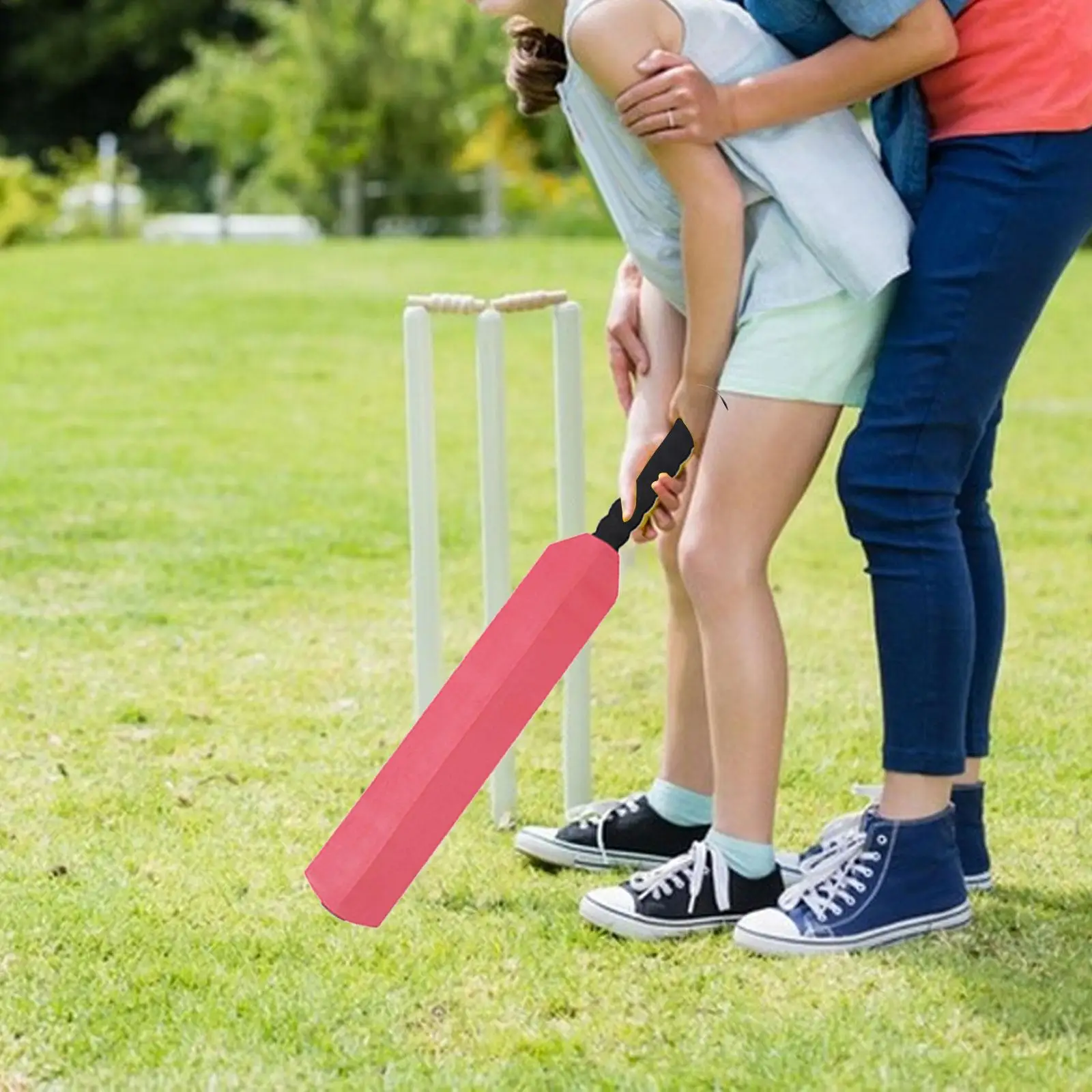 Children Cricket Bat Baseball Toy Kit with Ball for Kids Outdoor Sport Game EVA Bat Swing Trainer for Backyard Croquet Style