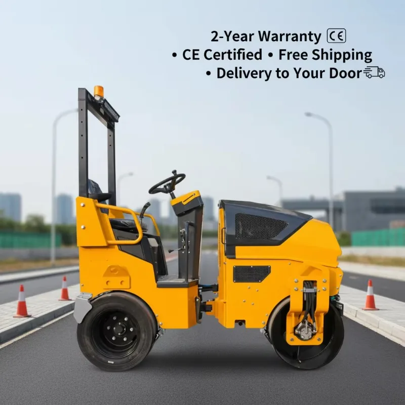 Vibratory Road Roller Machine Hydraulic Mini Compactor For Asphalt Pavement Construction Work