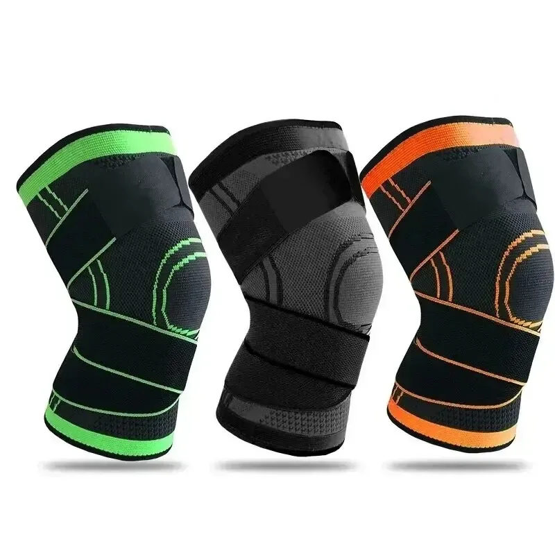 

Knee Compressions Sleeve with Adjustable Straps for Running Working Out and Sports Wearing All Day