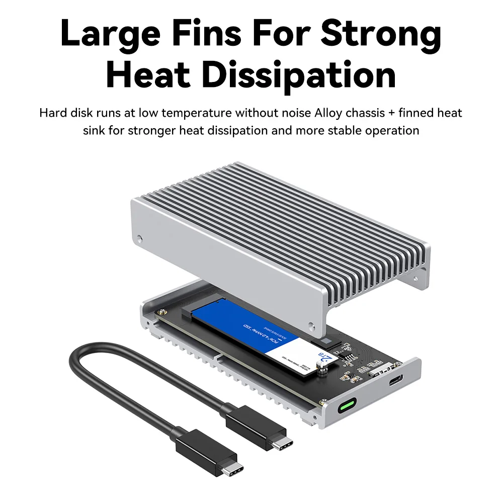 40Gbps M.2 NVMe USB 4.0 SSD Enclosure Thunderbolt USB-C SSD Case Compatible with USB 3.2/3.1/3.0 For Macbook iPad iPhone Case