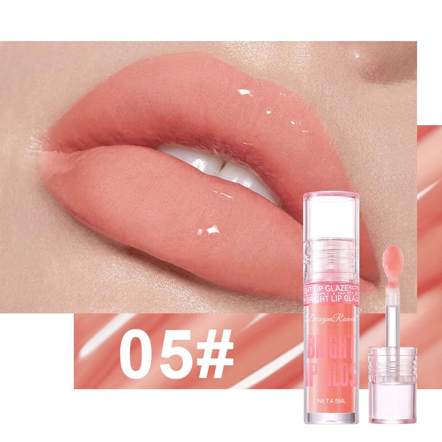 Espelho hidratante brilho labial pérola espumante batom líquido lábios maquiagem cuidados transparente água lábio esmalte compõem cosméticos