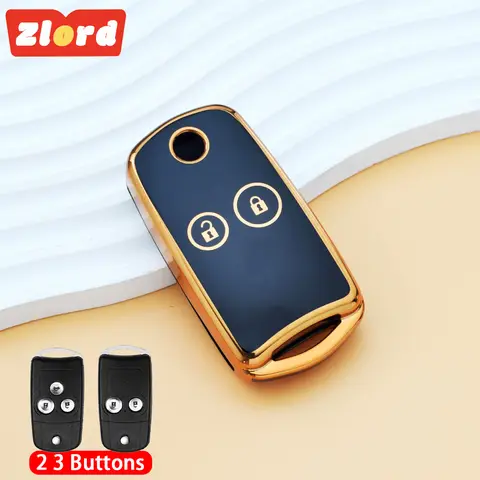 혼다 시빅 핏 어코드 CRV HRV 재즈 오디세이, 아큐라 TL TSX ZDX RSX CRZ용 2 3 버튼 TPU 자동차 플립 키 케이스 커버 쉘