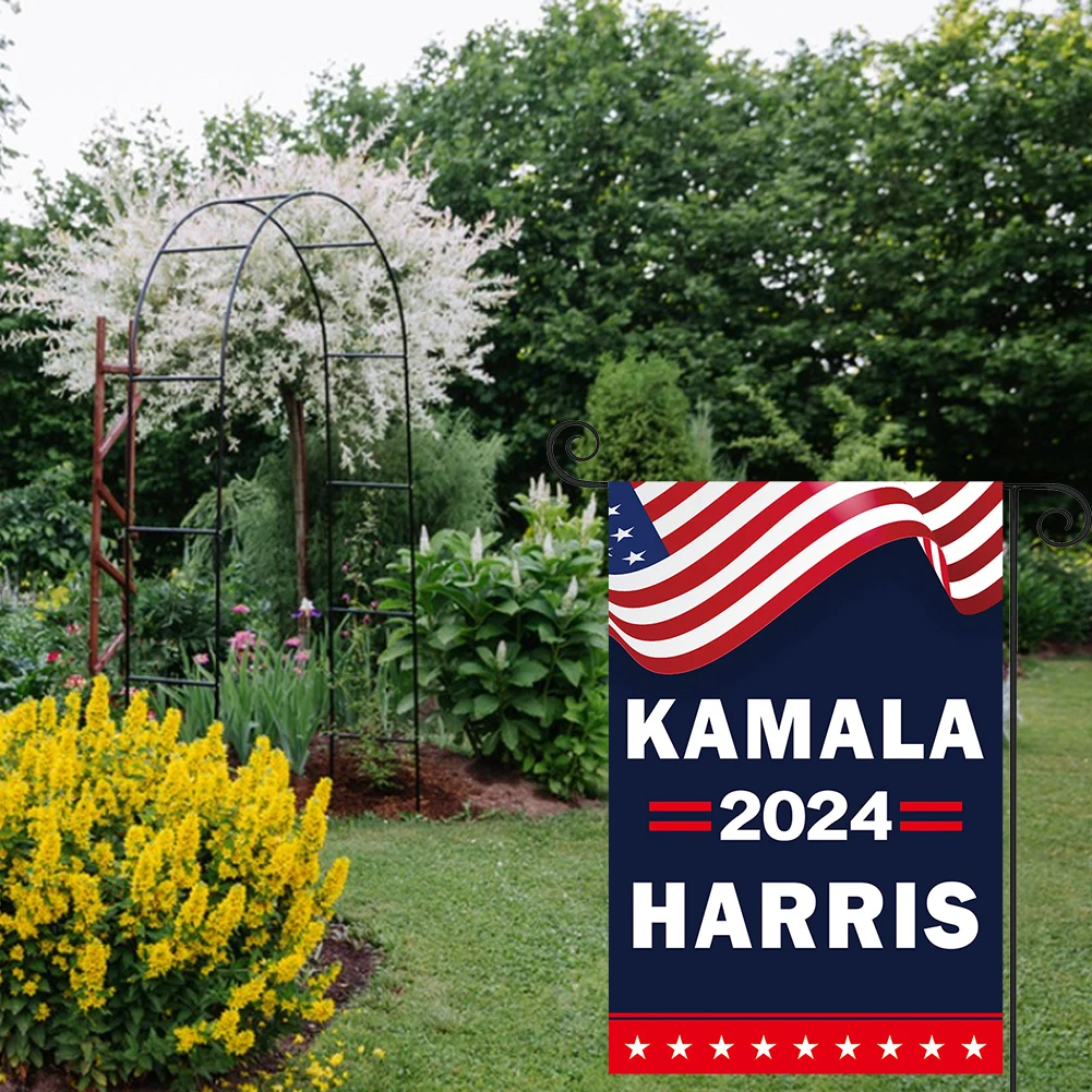 Kamala Harris Flagge doppelseitige Harris für Präsident Flaggen mit lebendigen Farbe Kamala Harris Yard Flagge für Hof Rasen Garten Dekor