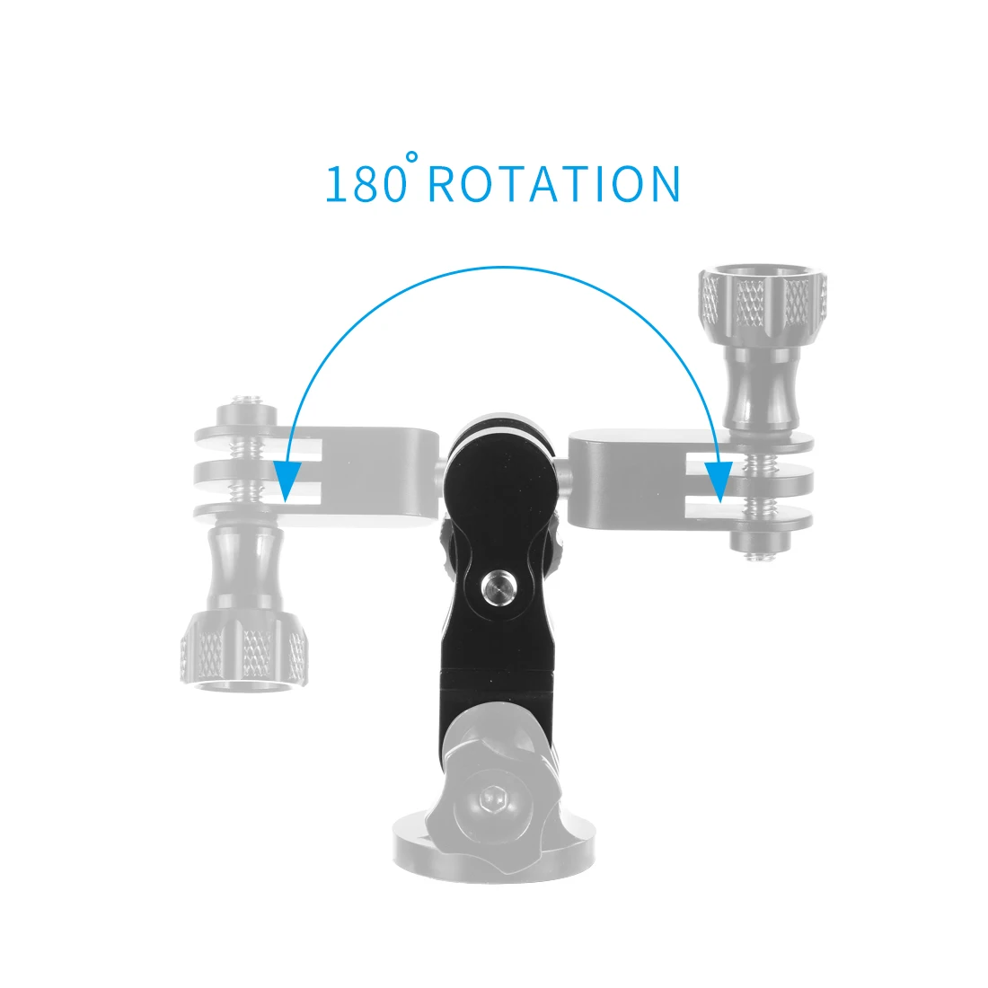 360-Grad-drehbare Gelenk-Adapterhalterung aus Aluminium für Gopro 13 12 XiaoYi SJCAM SJ4000 für Insta360 X4 OSMO Action-Kameraständer – Detail 11