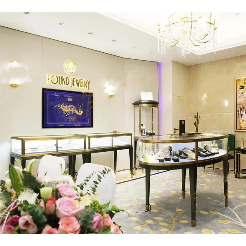 customized.Luxury jewelry shop decoration ideas optical store design jewellery retail showroom display furniture watch showcase