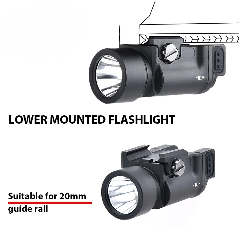 WADSN Zenitco KLESCH-1 linterna táctica LED con riel Picatinny - imagen 3