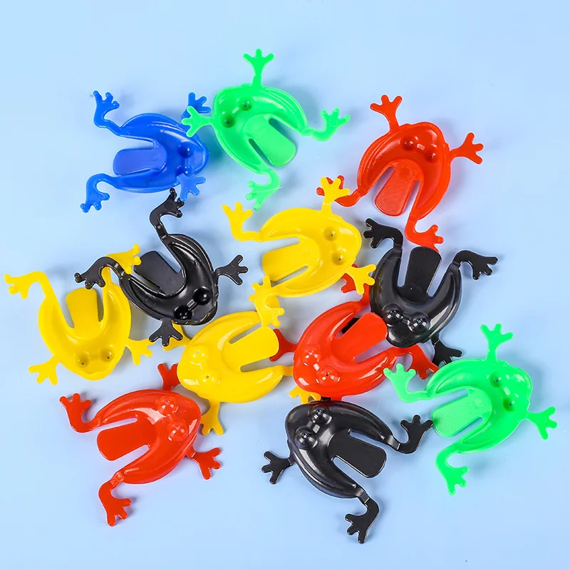 50/100pcs Assorted Jumping Frog Toys for Kids Stress Relief Anxiety Relief Bounce Frogs Parent-Child Game Birthday Party Gift