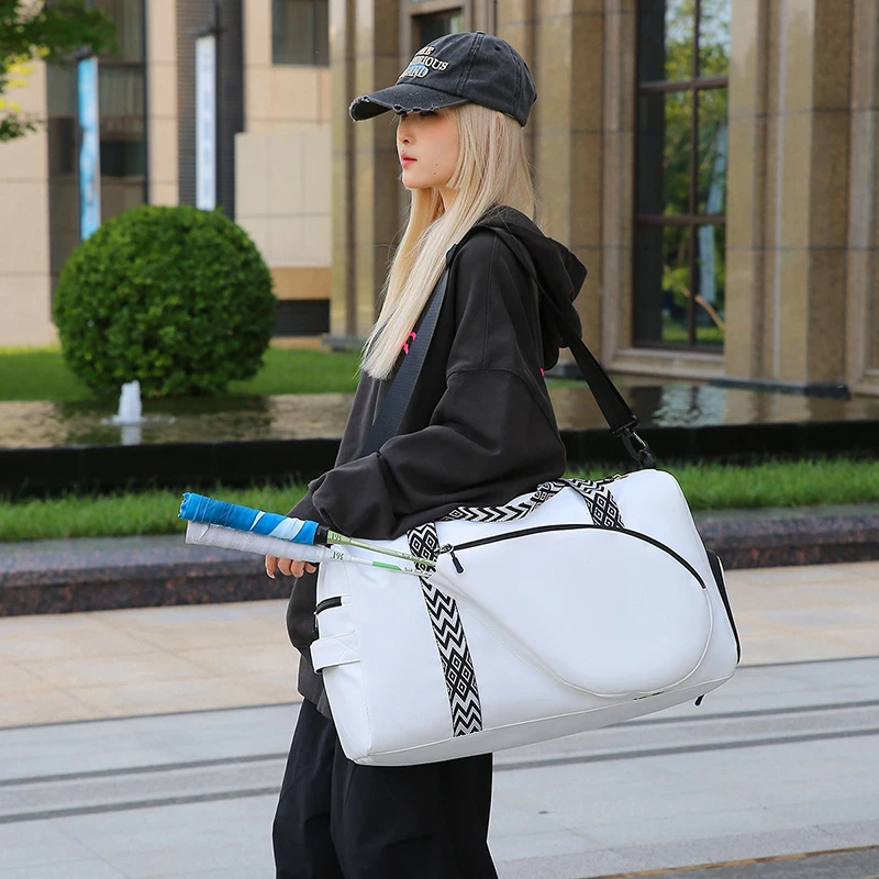 

Unisex Badminton Racquet Bag Large Capacity Waterproof Badminton Racket Storage Bag Shoe Compartment Badminton Sport Accessories