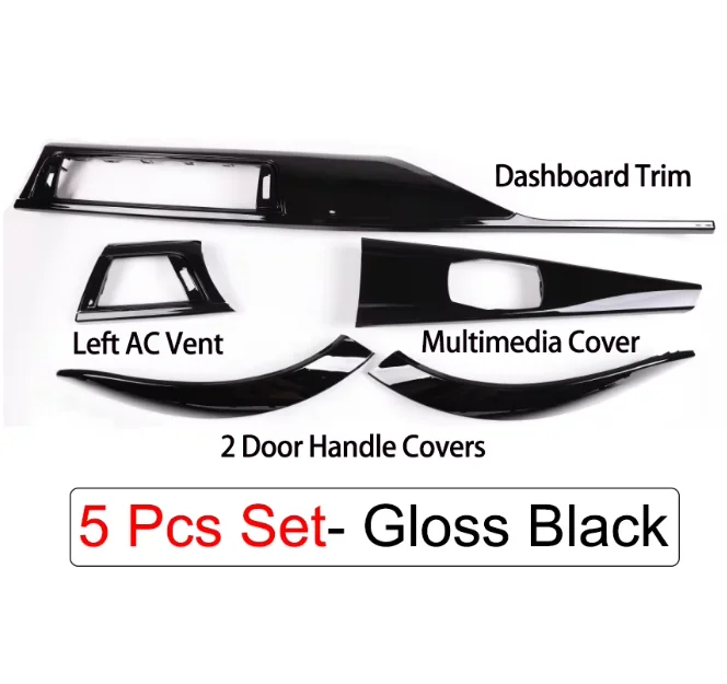 F30 F31 F32 F33 F34 F35 F36 F80 F82 F83 F84 Glänzend schwarz Ersatz-Auto-Innenverkleidungen Armaturenbrett-Türabdeckung für BMW 3 4 Serie