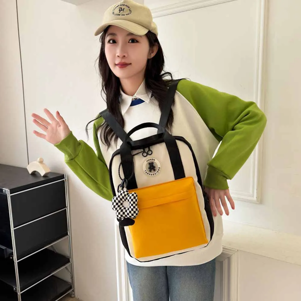 New Embroidered Women Lightweight Backpack,Personalized Custom Fashion Computer Bag,Large Capacity College Style Double Backpack