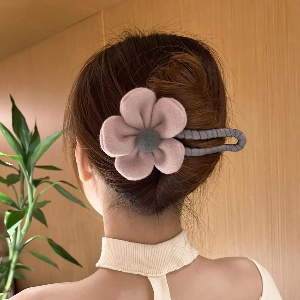 New Flower Hair Claw Hair Accessories Headwear Hairpin Large Flower Duckbill Clip Autumn Winter