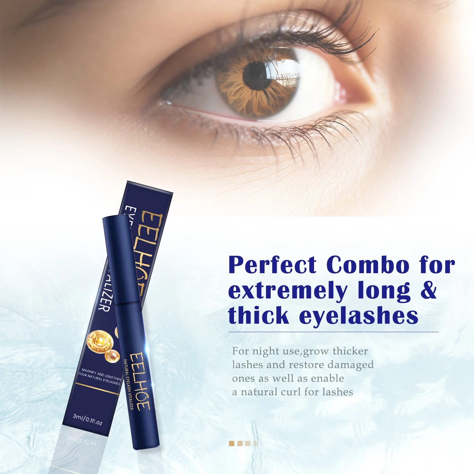 Mascara volumizzante Nutriente Naturale Lungo Snello Nero Arricciato Ciglia e Sopracciglia Siero potenziatore per sopracciglia e ciglia