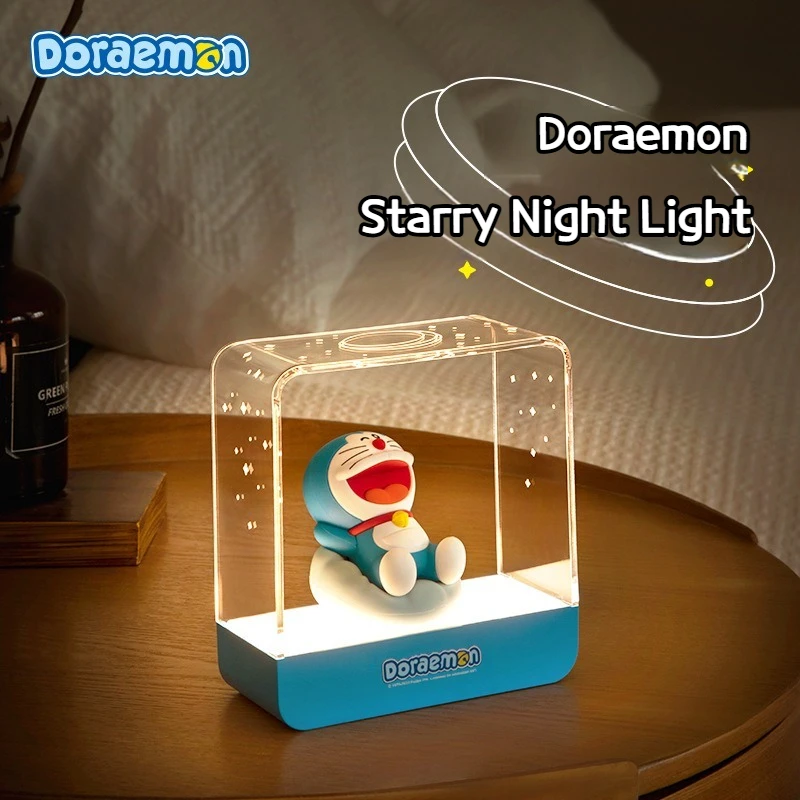 Romantic Doraemon Starry Sky Photo Frame Night Light USB Rechargeable Festival Gift for Children Bedroom and Girls Room