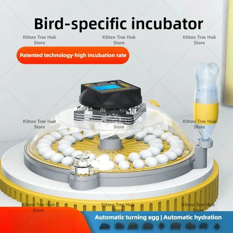 122 Eggs Canary Ruddy Chicken Incubator Automatic Dual Power Supply Intelligent Breeding Incubator Egg Hatching Box Home Use