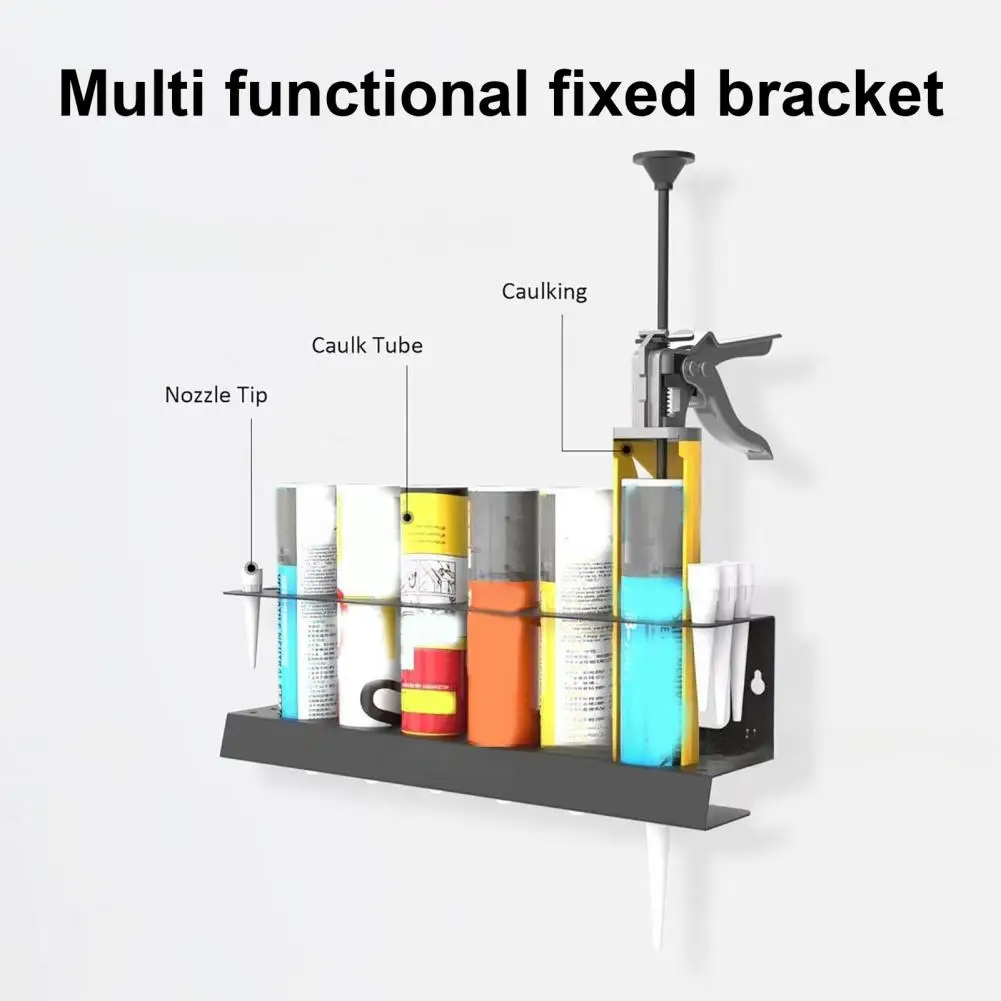 Space Saving Tool Rack Tool Rack Wall Mounted Wall Mounted Grease Cartridge Holder Metal Lubricant Tube Organizer for Easy