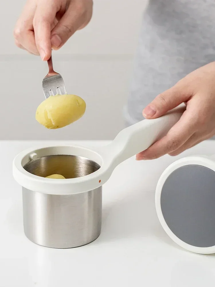 Hot salesMashed potato clamper, household stainless steel, egg supplement, baby masher, spinning masher