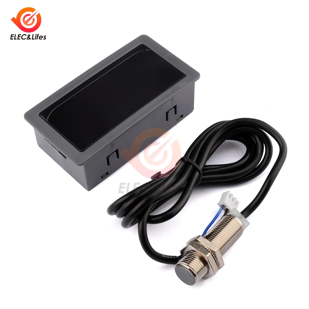 DC 8-24C 0.56 Inch High-precision Digital Tachometer Tachometer DC Tachometer 10-9999RPM Speed Meter Hall Proximity Switch