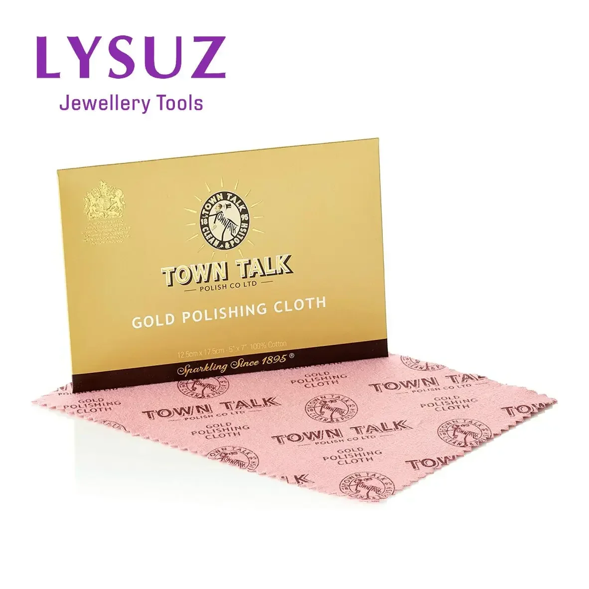 5*7inch Original England Town Talk Gold Polishing Cloth Jewelry Cleaning Watches Natural Cotton Fiber 12.5*17.5cm