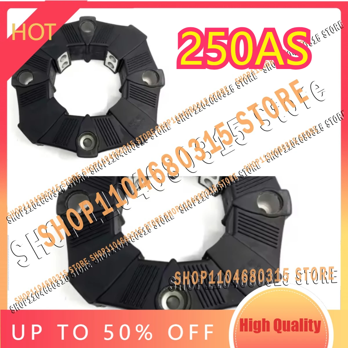 250AS High Quality Flexible Rubber Coupling for Excavator Motor Diesel Engine Spare Accessories