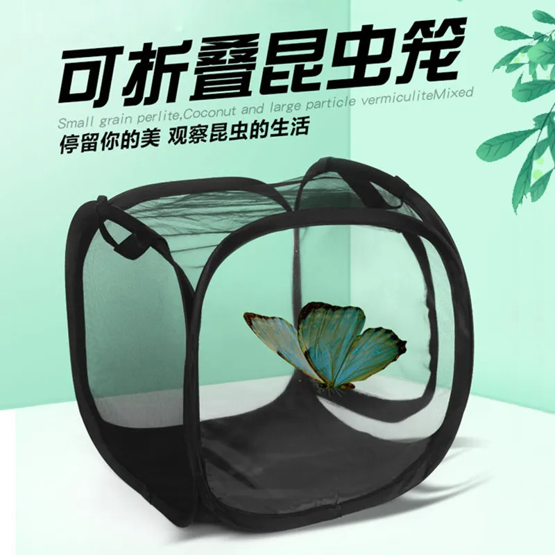 

Foldable Butterfly Rearing Insect Butterfly Proof Gauze Net Mantis Seedling Light Transmission Cultivation Observation Box Cage