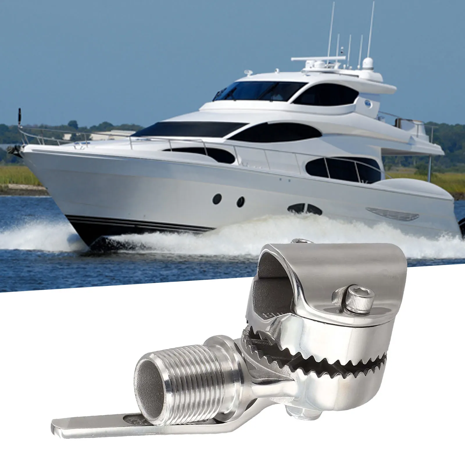 

Boating Safety 316 Stainless Steel Mount Adjustable Antenna Holder Marine Antenna Installation Base Flexible Positioning Design