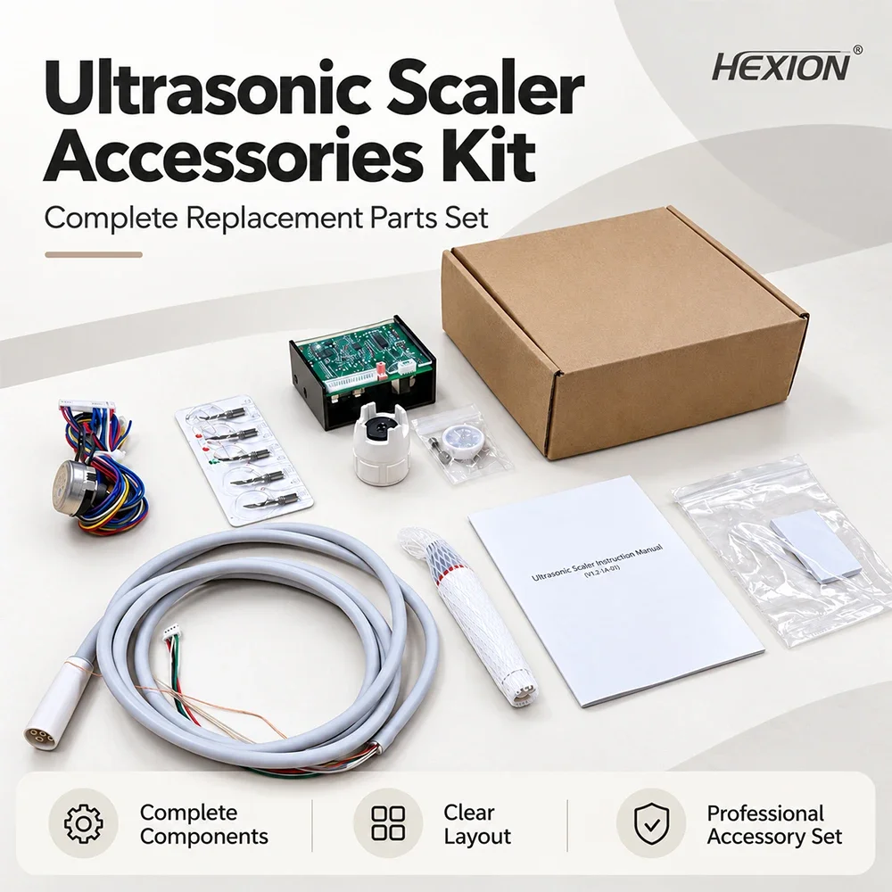 HEXION Dental Ultrasonic Scaler Piezo Build In UDS N/2/N/3  Scaler Tips For Teeth Scaling Endodontics Periodontics Fit EMS