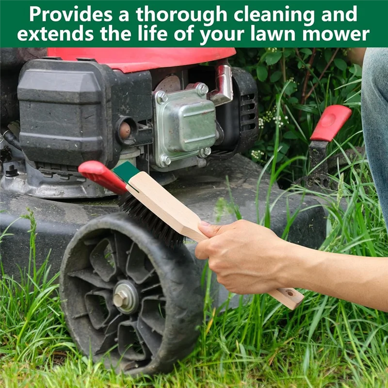 

Fresh 2 Piece Set Lawn Mower Scrub Brush Lawn Mower Scraper Brush For Outdoor Garden Mower Deck Cleaning