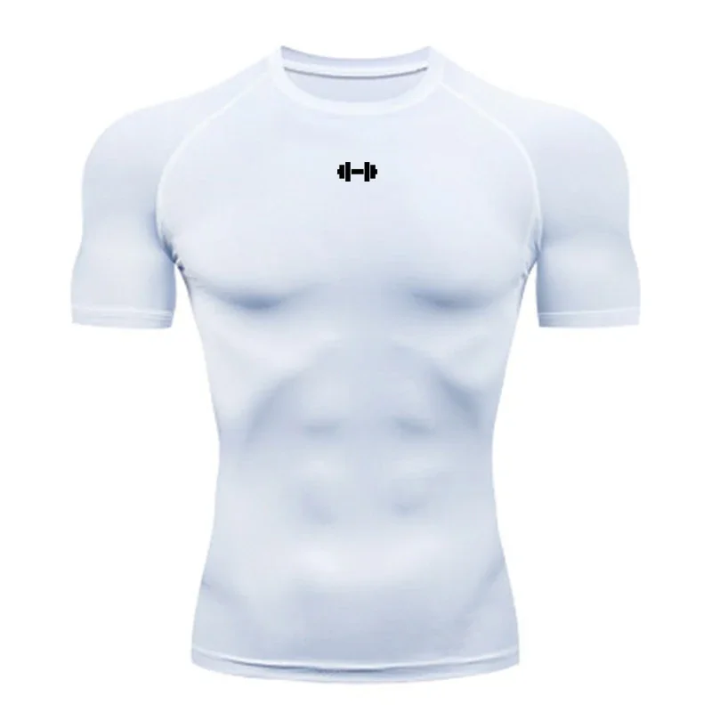 T-shirt sportiva aderente uomo in poliestere