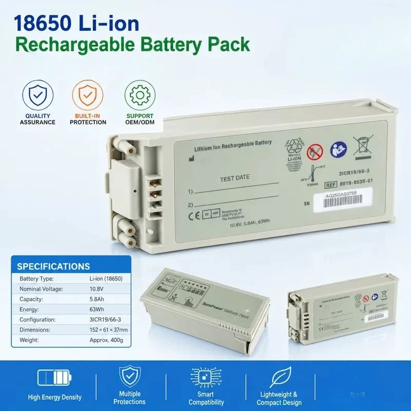 Replacement Battery for Zoll R Series E Series M2 Defibrillator Monitor Model 8019-0535-01 High Capacity Rechargeable Power