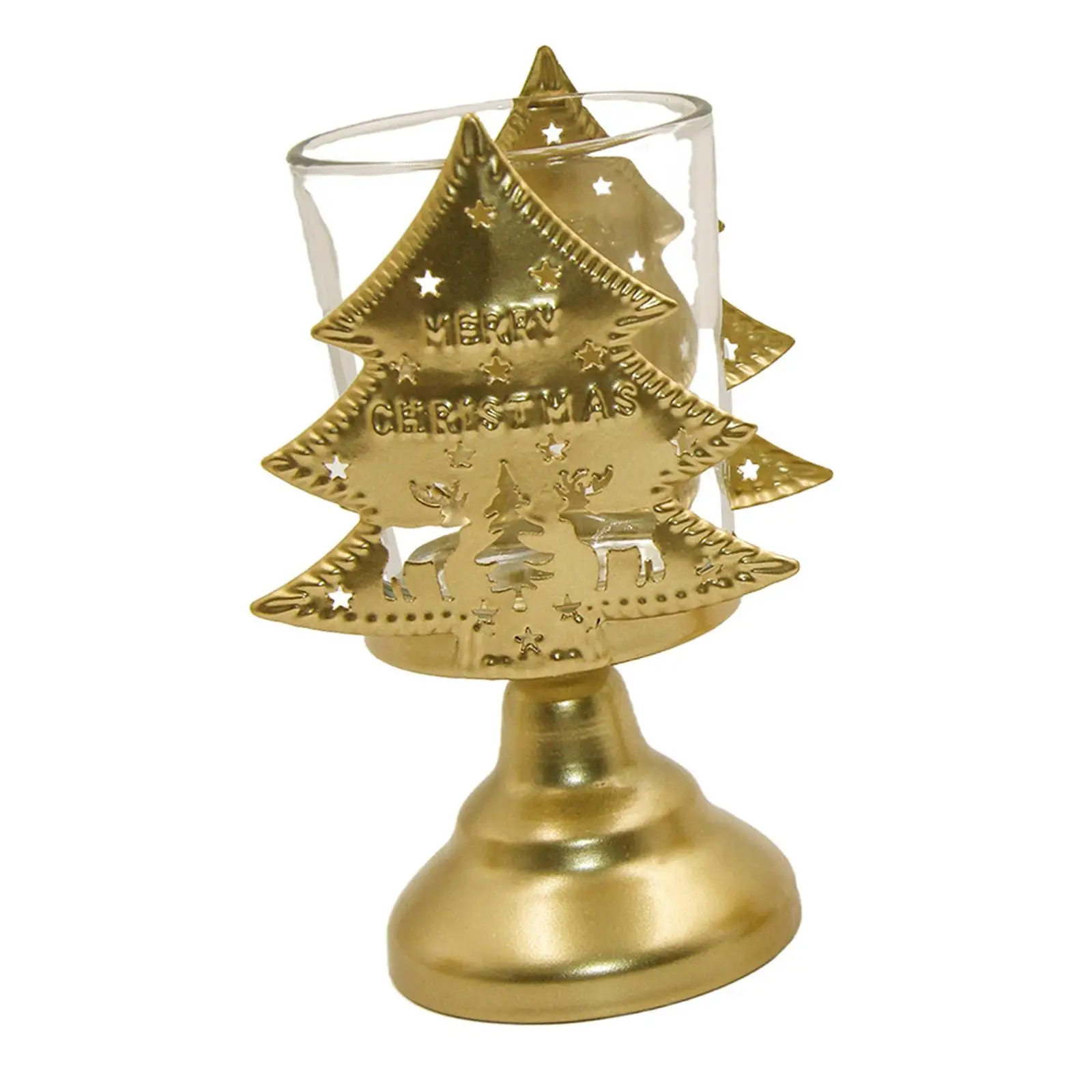 Glass Candlestick Holder, Candle Holders for Taper Candles, Pillar Candles, and Tealight Candles