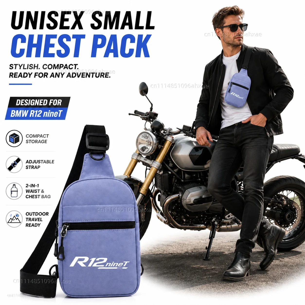 Motorcycle 2In1 Multi-functional Waist Bag Chest Bag Outdoor Travel Bag Waterproof Riding For BMW R12 nineT 2013-2019