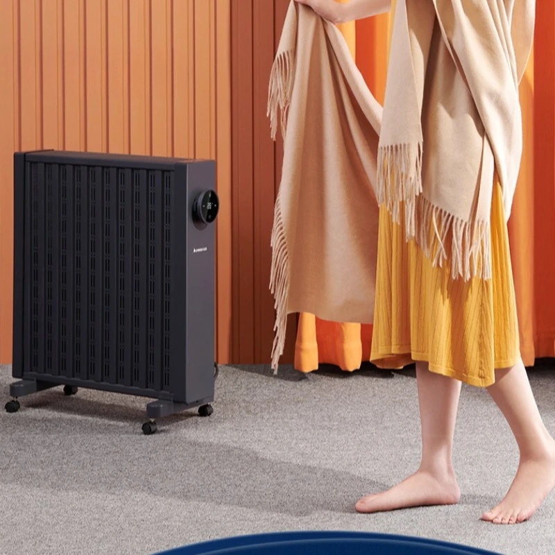 سخان مشعاع مملوء بالزيت للمنزل، سخان كهربائي موفر للطاقة مع تسخين سريع من الجرافين، وظيفة مؤقت للتحكم عن بعد #5