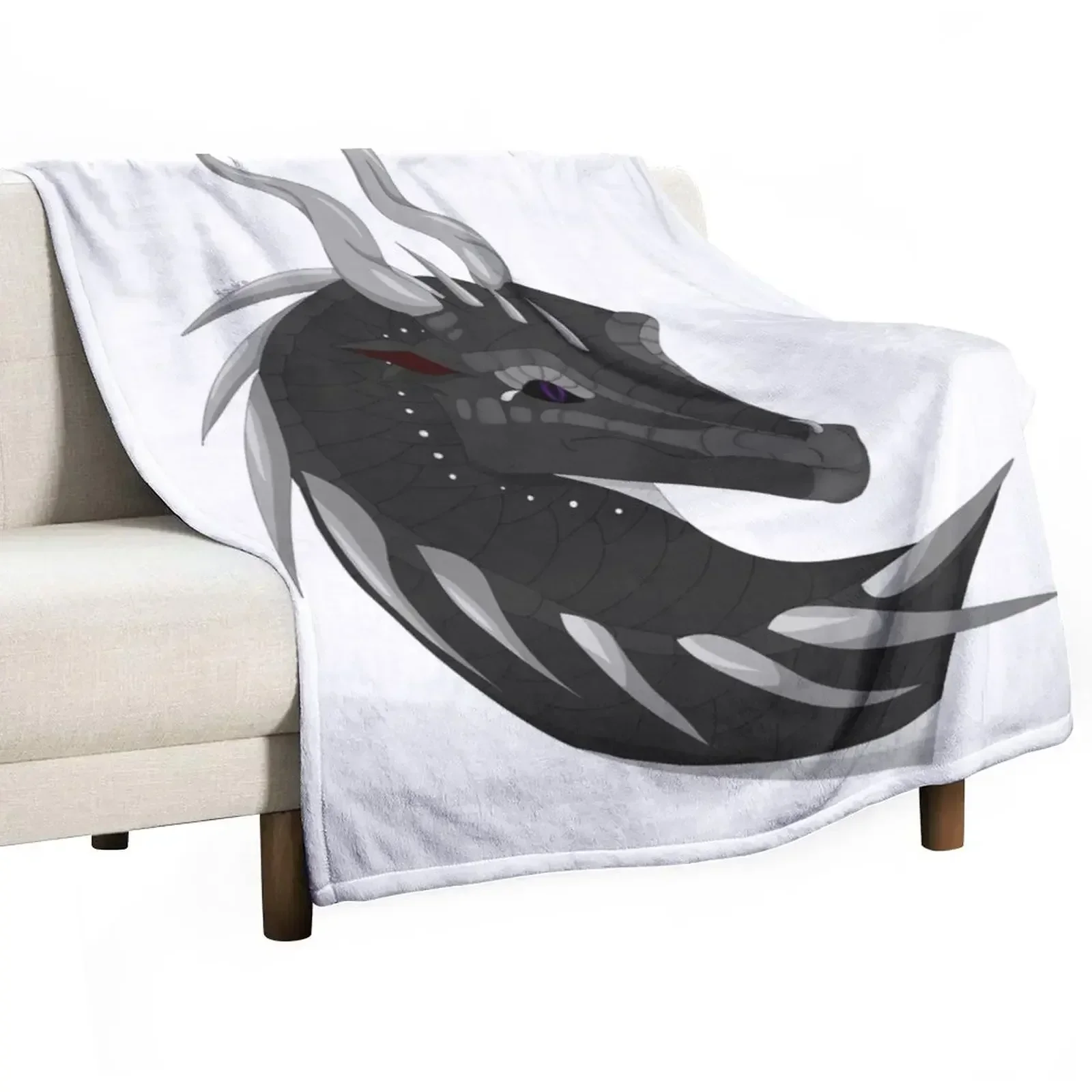Darkstalker - Wings of Fire Throw Blanket Bed Beautifuls Luxury Designer Thins Extra Large Throw Soft Big Blankets